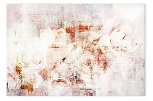 Quadro su tela Poesia dei fiori - delicato motivo polveroso astratto