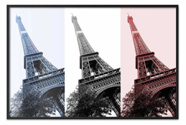 Poster: Collage parigino - Torre Eiffel