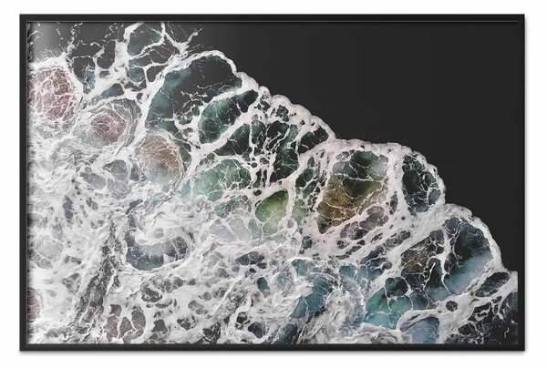 Poster: Astrazione d'acqua - onda nera