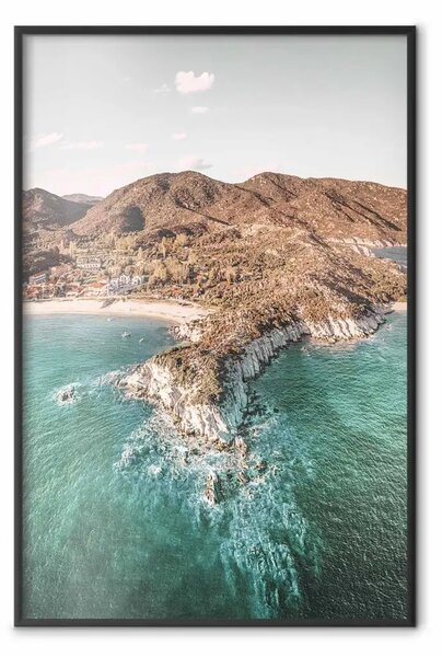Poster: Scogliera turchese - costa spiaggia