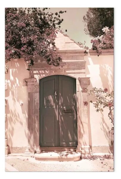 Quadro Architettura mediterranea - paesaggio con cancello verde