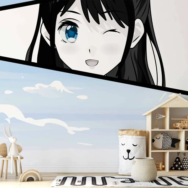 Carta da parati Ragazza in stile manga - personaggio dei cartoni animati