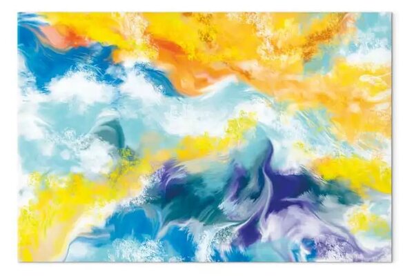 Quadro contemporaneo Cielo colorato - macchie astratte che imitano le nuvole