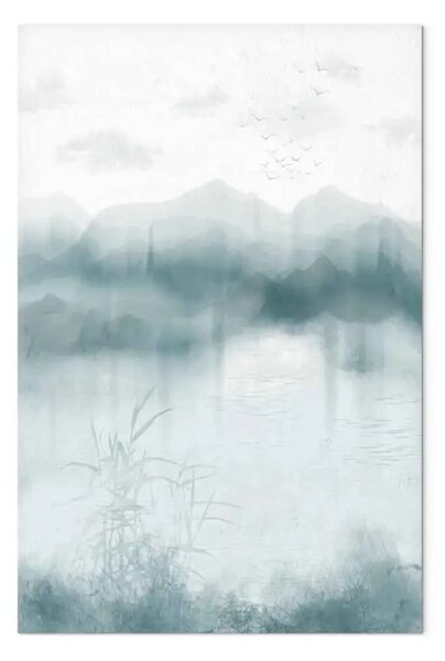 Quadro Montagne blu - paesaggio dai toni pacati