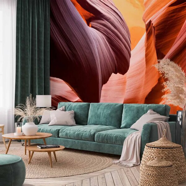 Carta da parati Rocce dell'Antelope Canyon - paesaggio di still life color rame