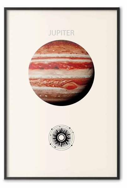 Poster: Giove - pianeta gigante gassoso circondato da nubi