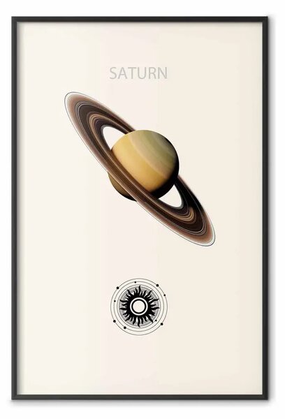Poster: Saturno - il dominatore cosmico degli anelli del sistema solare