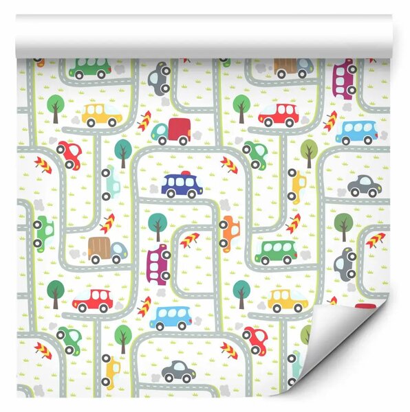 Tappezzerie Cars - motivo automobilistico per bambini per la camera dei ragazzi