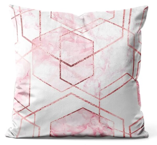 Cuscino in velluto Cristalli di marmo - composizione geometrica astratta glamour