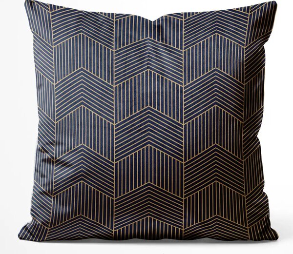 Cuscino in velluto Spina di pesce geometrica - motivo minimalista in stile art déco