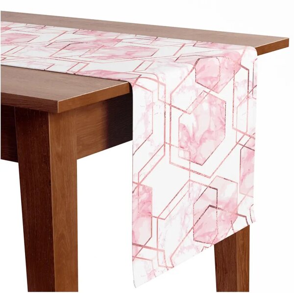 Runner tavolo Cristalli di marmo - composizione astratta, geometrica e glamour