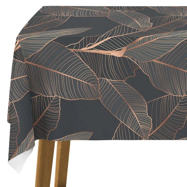 Tovaglie da tavolo Ficus cioccolato - composizione botanica glamour nei toni del marrone
