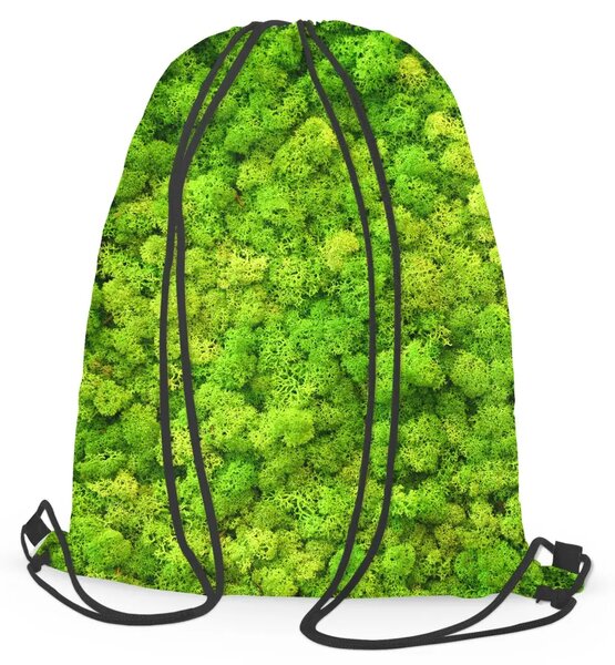 Sacca zaino Forest carpet - composizione floreale con ricchi dettagli di muschio