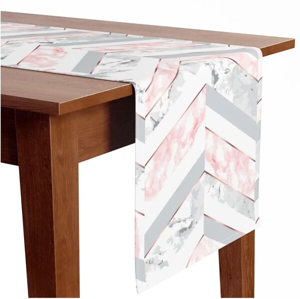 Runner tavolo Leggerezza del marmo - composizione minimalista in stile glamour