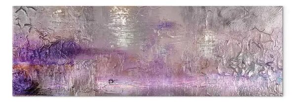 Quadro Perla e viola stretto - astrazione moderna e colorata