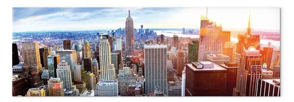 Quadro Bellissimo Manhattan - grattacieli di New York e alba
