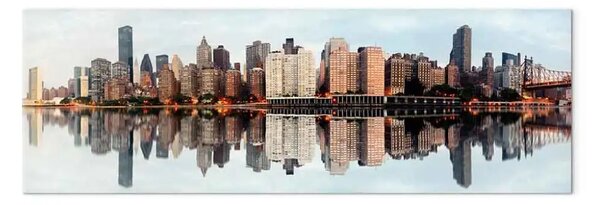 Quadro su tela Manhattan mattutino - New York e la sua architettura