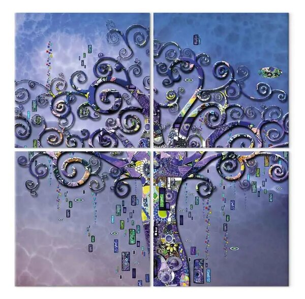 Quadro Ricordando il maestro (4-parte) - astrazione ispirata a Klimt