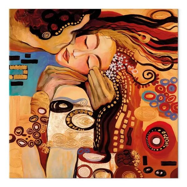 Quadro contemporaneo Bacio d'amore - ritratto artistico degli innamorati