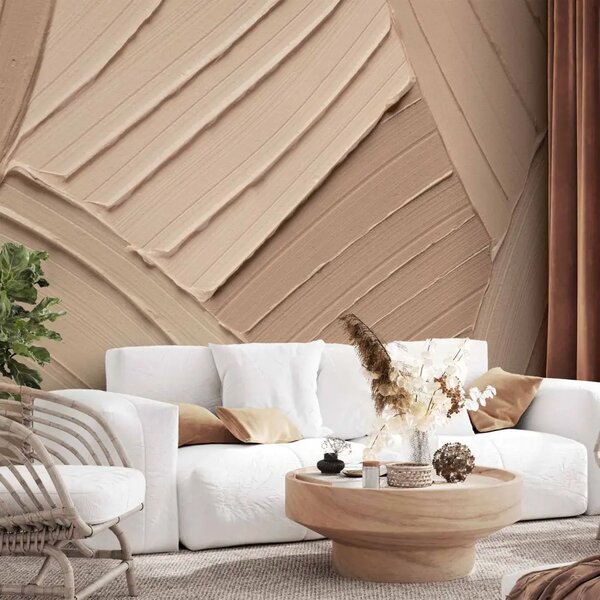 Carta da parati moderna Texture decorativa - composizione artistica in colori caldi