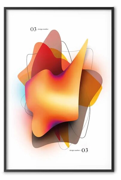 Poster: Astrazione - forme in colori vivaci su sfondo chiaro