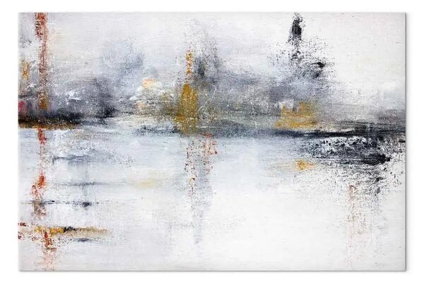 Quadro contemporaneo Paesaggio astratto - veduta dipinta a mano con colori vivaci