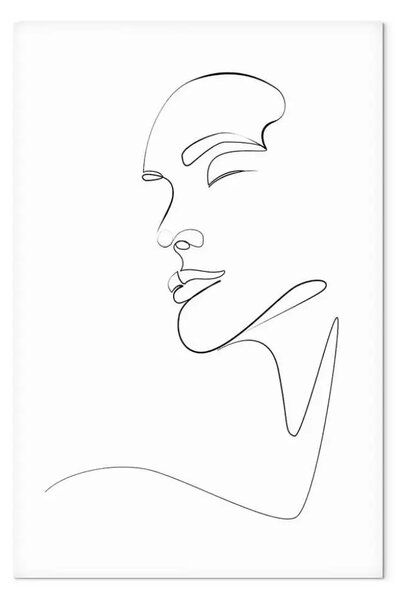 Quadro moderno Arte lineare - volto donna linea