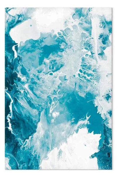 Quadro su tela Blu astratto - colori marmorei del mare