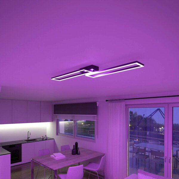 Tint Plafoniera smart Ciso, dimmerabile, Nero, Soggiorno / Sala da pranzo, Metallo, Moderno