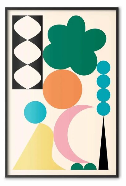 Poster: Composizione colorata - disposizione di elementi geometrici