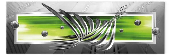 Quadro Ali d'argento verde stretto
