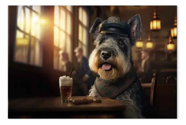 Quadro AI cane schnauzer in miniatura - orizzontale
