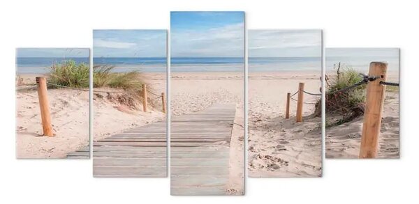 Quadro su tela Mattina in spiaggia