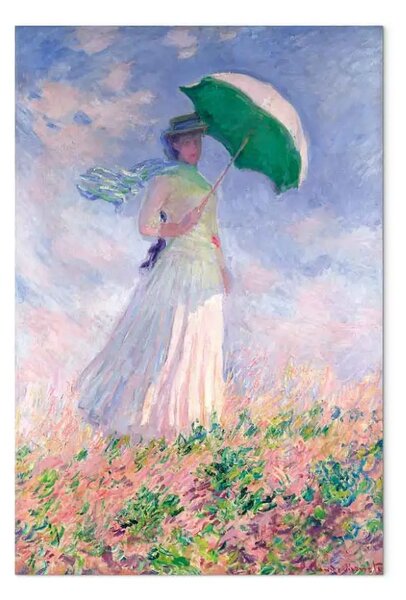 Riproduzione Claude Monet - Donna con il parasole girata verso destra