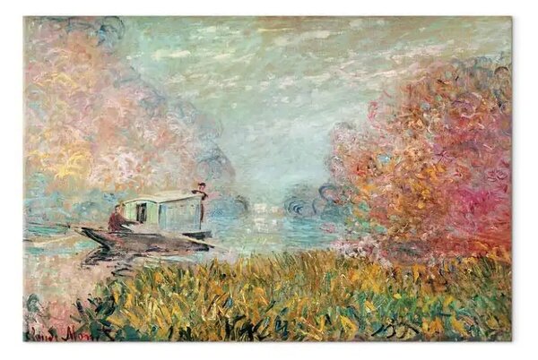 Quadro famoso Claude Monet - The Studio Boat, on the Seine
