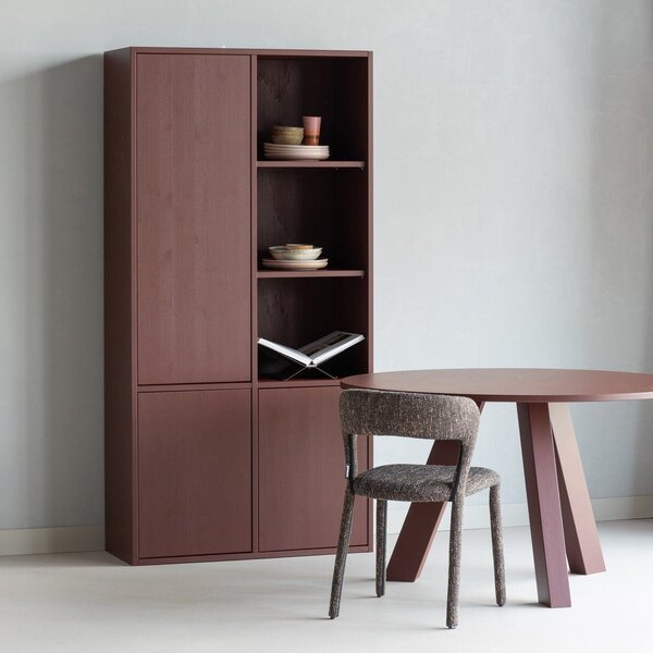 Tavolo da pranzo rotondo in rovere massiccio ø 129 cm Rhonda – WOOOD