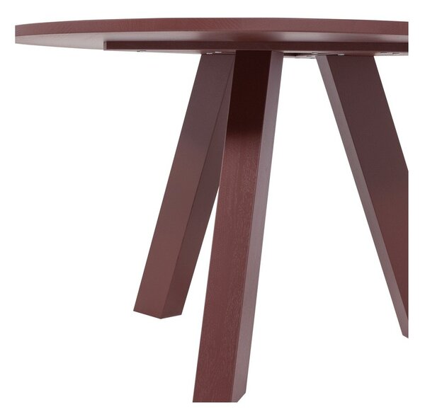 Tavolo da pranzo rotondo in rovere massiccio ø 129 cm Rhonda – WOOOD