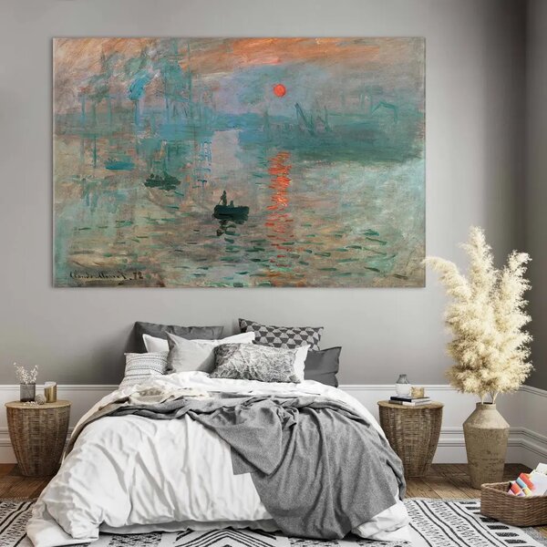 Claude Monet - Impressione, alba - paesaggio dipinto di un porto di Monet