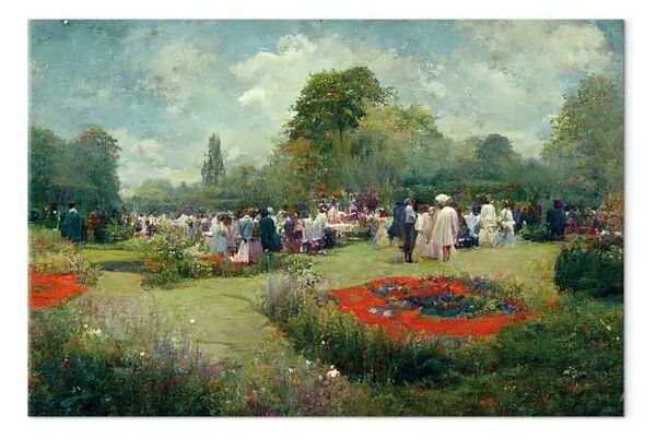 Quadro su tela Incontro giardino - paesaggio Monet