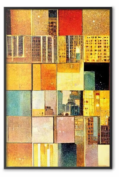 Poster: Tegole astratte - composizione geometrica nello stile di Klimt