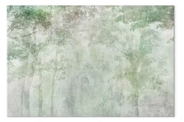 Quadro moderno Serenità foresta - nebbia grigio
