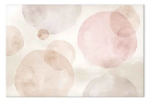 Quadro su tela Bellezza levitante - cerchi beige