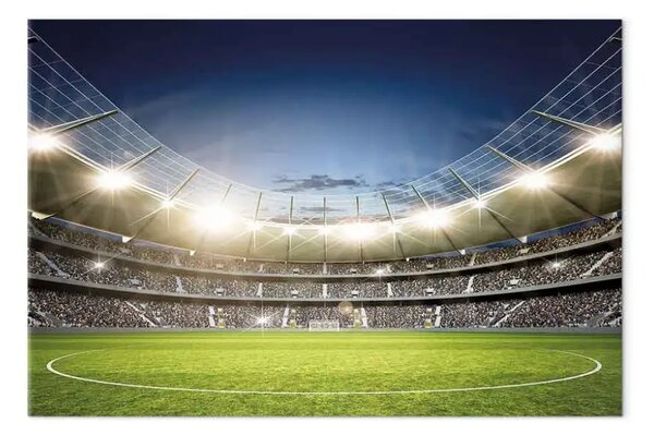 Quadro contemporaneo Stadio calcio - illuminato prima pezzita