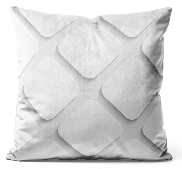 Cuscino in velluto Quadrati arrotondati - composizione geometrica minimalista