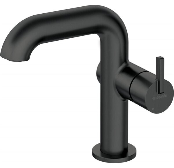 Basin mixer with rectangular spout