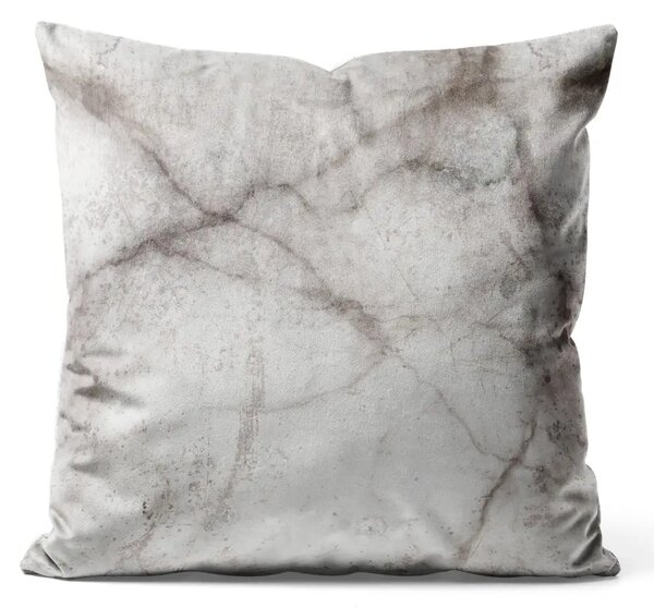 Cuscino in velluto Marmo nuvoloso - composizione con texture di roccia con venature scure