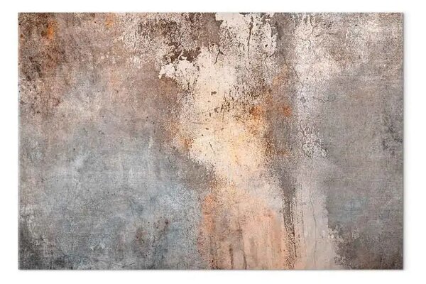 Quadro moderno Ruggine sfregata - texture astratta in colori seppia e grigio