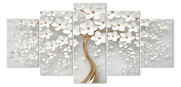 Quadro moderno Magnolia magica (5 pezzi) largo