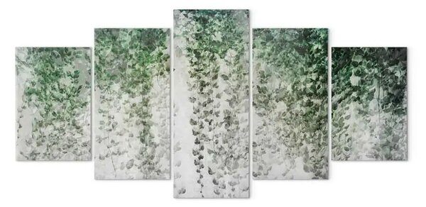 Quadro su tela Pergola della tranquillità - composizione con edera verde a parete