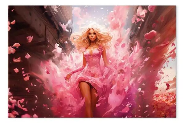 Quadro moderno Esplosione rosa - Barbie famosa